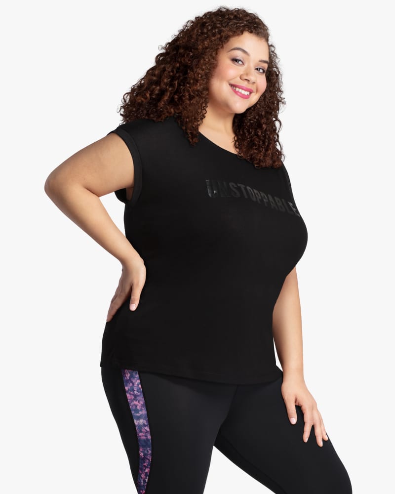 Front of plus size Unstoppable Dolman-Sleeve Tee by Marc NY | Dia&Co | dia_product_style_image_id:118370